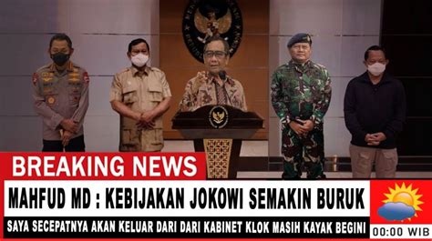 CEK FAKTA Mahfud MD Mundur Dari Kabinet Karena Kebijakan Jokowi Makin