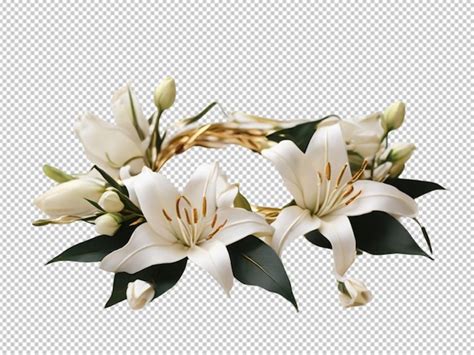 Premium Psd Psd Of A Floral Garland