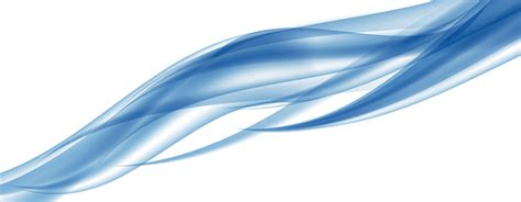 Abstract Blue Wave Set on Transparent Background. Vector Illustration ...