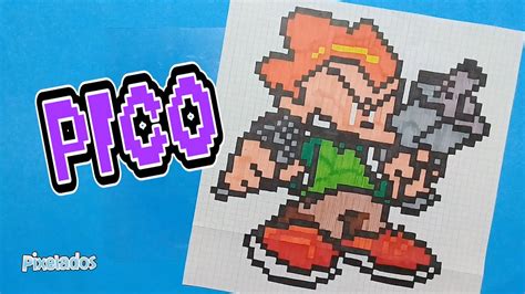 Como Dibujar Pico De Friday Night Funkin Pixel Art Pixelados Youtube