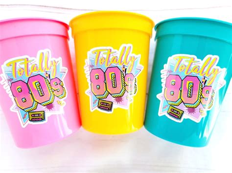 80s Party Cups 80s Birthday Cups 80s Party Cups 80s Decorations