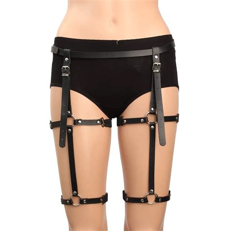 Sexy Punk Gothic Harness Garter Belt Suspenders Women Men Handmade