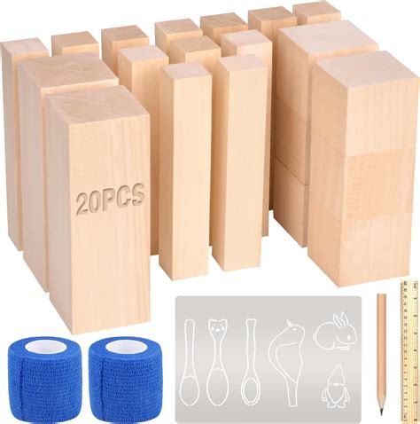 Amazon 10Pack Basswood Carving Blocks Kit Carving Wood Basswood