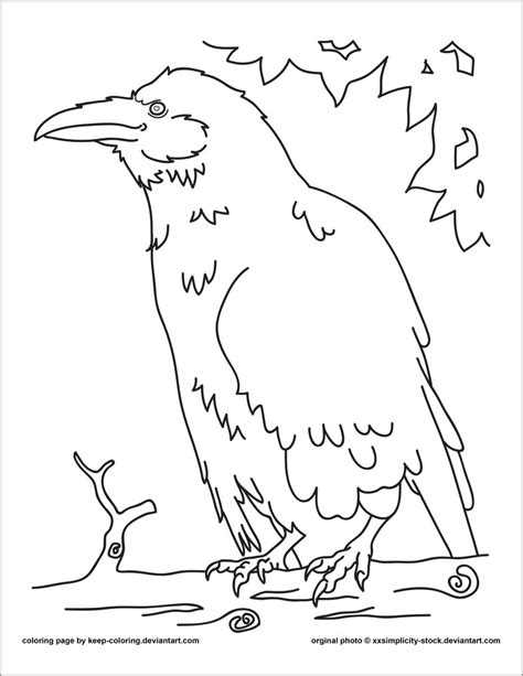 Raven Coloring Pages - ColoringBay