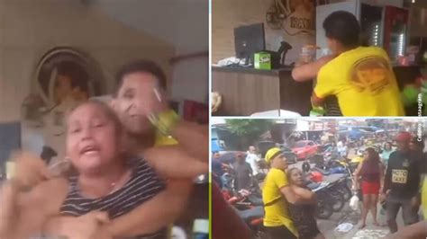 VIDEO Esposa tóxica Destroza panadería porque empleada le dijo mi