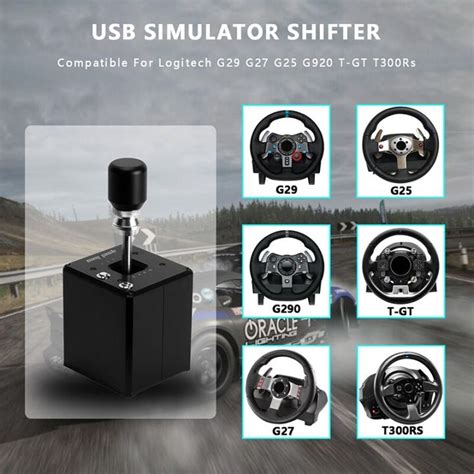 PC USB H Gear Shifter For Thrustmaster T300RS GT For Logitech G27 G29