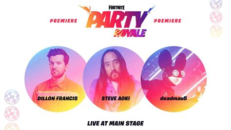 Fortnite Party Royale to Feature Dillon Francis, Steve Aoki, and deadmau5 Concerts