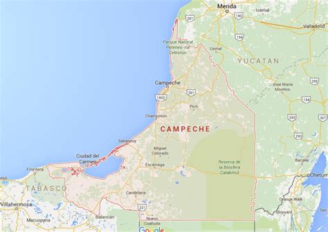 Map of Campeche