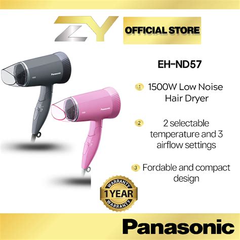 Panasonic 1500w Low Noise Hair Dryer Eh Nd57 P655 Shopee Malaysia