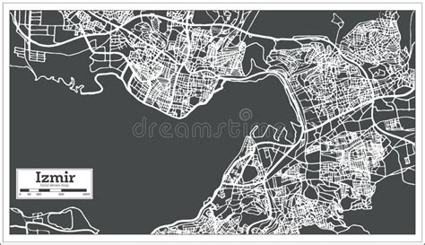 Urban Vector City Map Izmir Turkey Stock Illustrations Urban