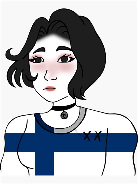 Doomer Girl Wojak Finland Sticker For Sale By Aztecapixels Redbubble