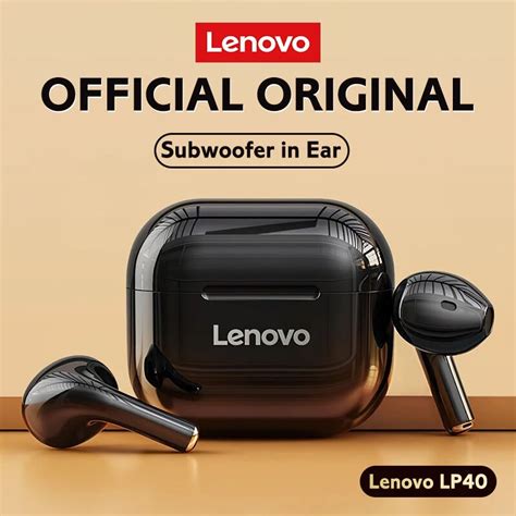 Lenovo auriculares inalámbricos LP40 originales cascos impermeables