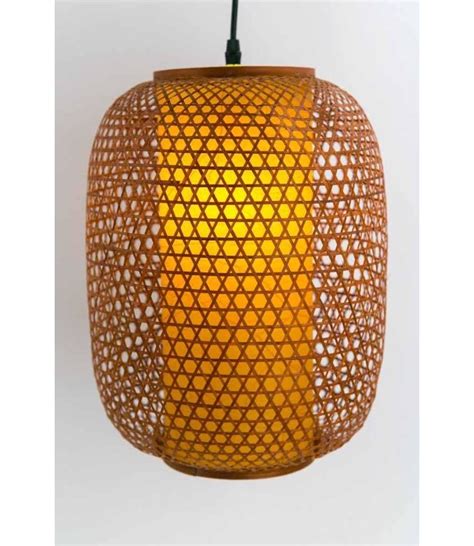 Japanese Bamboo Webbing Lamp Shinjuku D26xH36cm Orientique