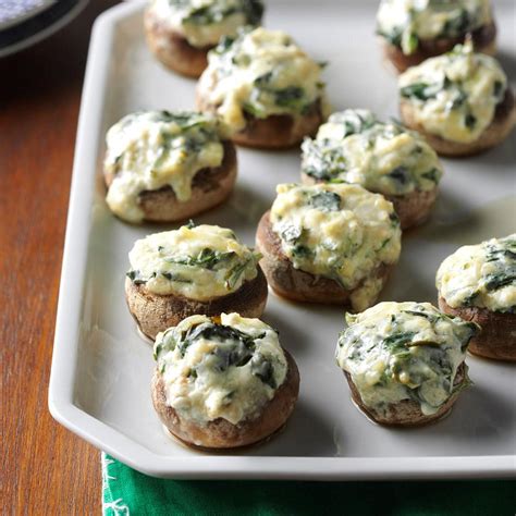 Spinach Dip Stuffed Mushrooms Recipe Taste Of Home