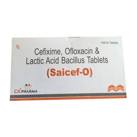 Cefixime Ofloxacin And Lactic Acid Bacillus Packaging X Tablets