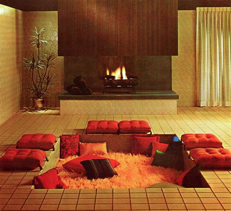 Living Room 1966 Sunken Living Room 70s Home Decor Retro Home Decor