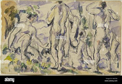 Bathers c1885-1890 Paul Cezanne Stock Photo - Alamy