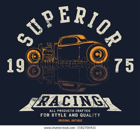 Hot Rod Vector Race Custom Car Stock Vector Royalty Free Shutterstock