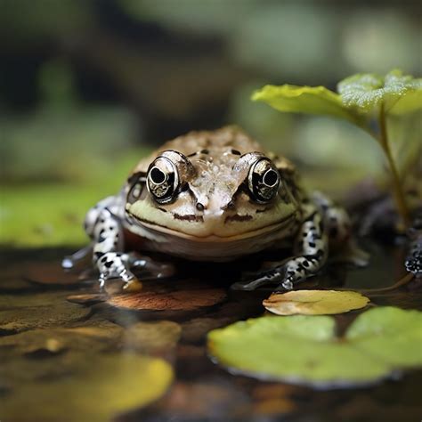 Premium Ai Image A Wild Frog With Grey Eyes Ai Generated