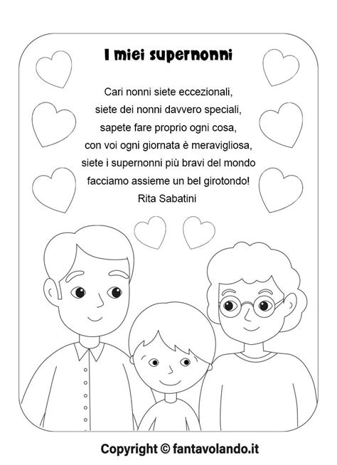 Festa Dei Nonni I Miei Supernonni Poesia E Disegni Fantavolando