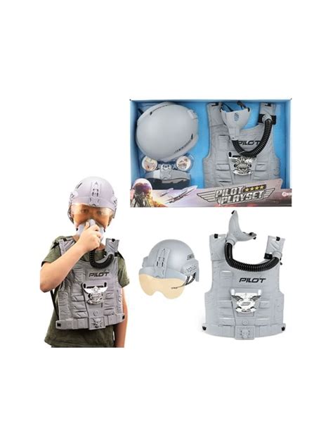 Toi Toys Verkleidungsset Kampfpilot Mit Helm Und Weste Kost M Kinder