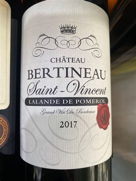 Ch Teau Bertineau St Vincent France Bordeaux Libournais