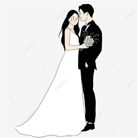 Couple Character White Transparent Wedding Couple Character Wedding