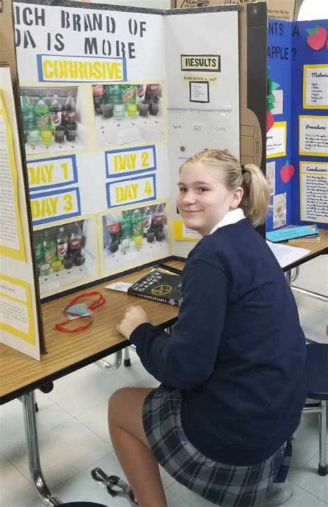 6th Grader Abi Poole With Her Organic Chemistry Science Fair Project