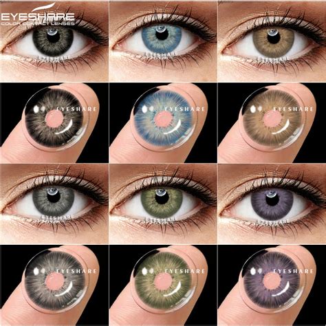 Eyeshare 1pair Contact Lenses For Vip Natural Blue Brown Colored Contact Lens For Eyes Beauty