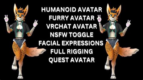 Do Custom Vrchat Vrc Vr Furry Avatar 3d Nsfw Fursona Character Design