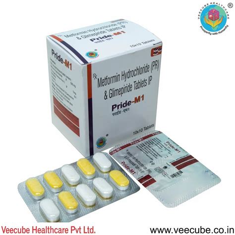 Pride M2 Glimepiride 2mg And Metformin Hydrochloride SR Tablets