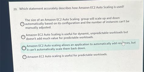Solved Which Statement Accurately Describes How Amazon Ec Chegg