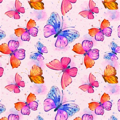 Free Vector Hand Drawn Butterfly Pattern