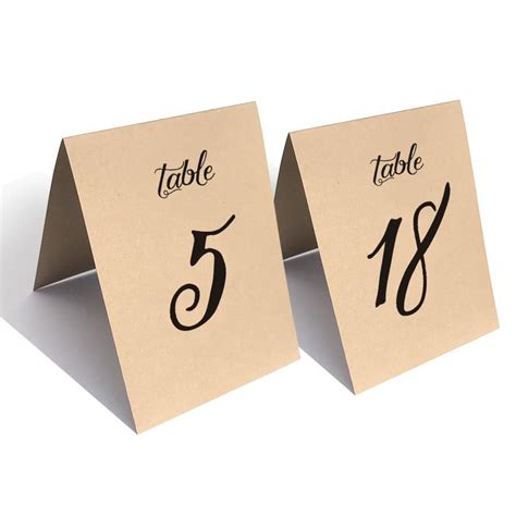 Double Sided Table Numbers Printable Table Numbers Diy Table Numbers