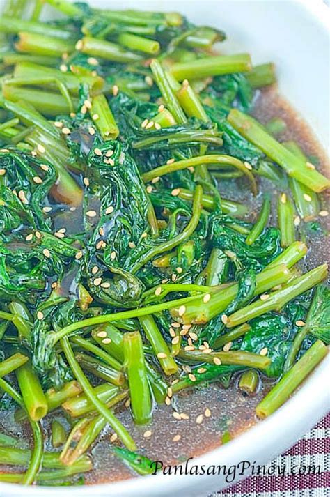 Kangkong In Oyster Sauce Recipe Panlasang Pinoy Recipe Filipino Recipes Filipino