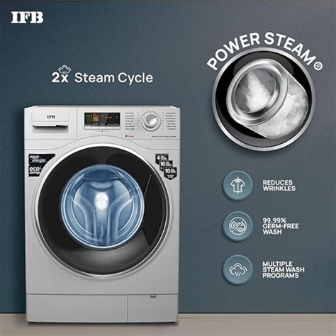 Ifb 8 Kg 5 Star Front Load Washing Machine 2x Power Steam Senator Plus Sxs 8014 Silver In