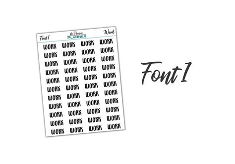 Script Stickers Planner Stickers Etsy