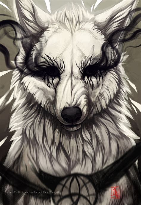 Anime White Wolf Demon