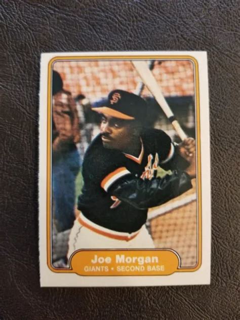 CARTE BASEBALL FLEER Joe Morgan 1982 397 San Francisco Giants EUR 2