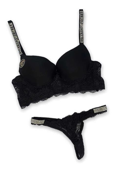 Conjunto Lencería Brillos Shine Tipo Victorias Secret BELLATORY