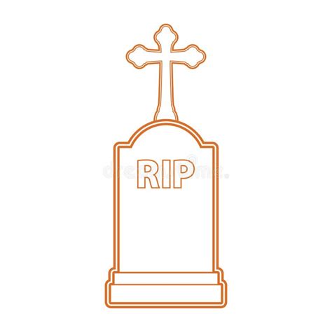 Halloween Tombstone Vector Illustration Decorative Design Stock Vector Illustration Of