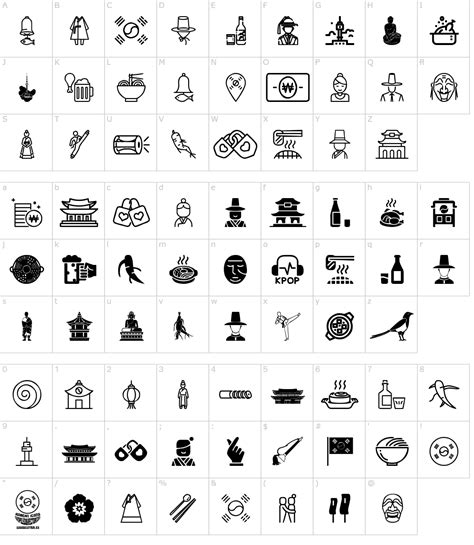 Korean Icons Font Download