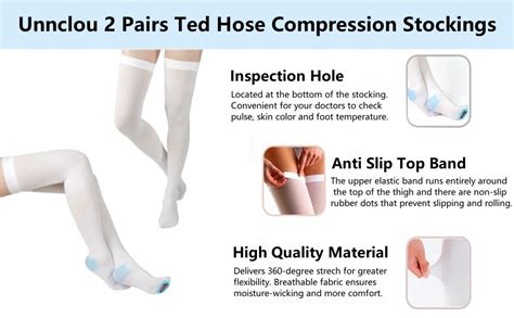 Amazon Pairs Anti Embolism Ted Hose Compression Stockings Thigh