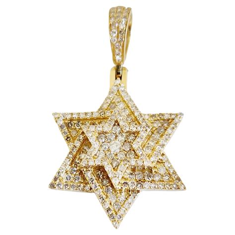 Cartier Star Of David Yellow Gold Diamond Pendant At 1stDibs Cartier