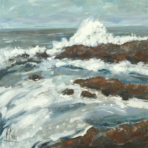 Rocks Painting | Seascape paintings, Seascape, Painting