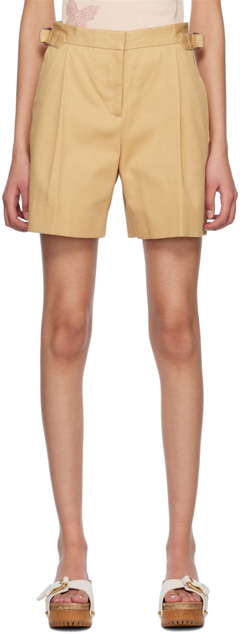 Beige Pleated Shorts By See By Chloé On Sale