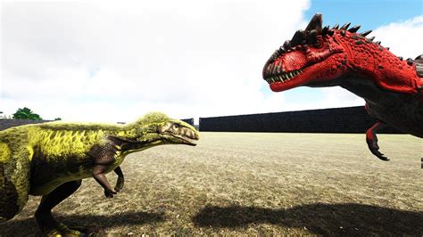 Allosaurus Vs Megalosaurus ARK Survival Evolved YouTube