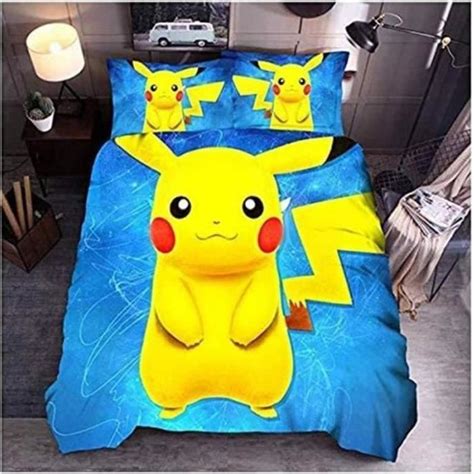 Eg Parure De Lit Pokemon Pikachu Housse De Couette Pour Enfant