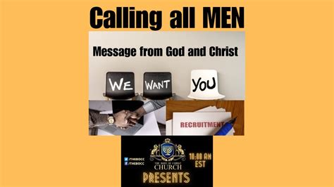 The Body Of Christ Presents Calling All Men Youtube