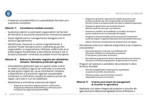 Program de guvernare Marcel Ciolacu document Agricultura prezentă